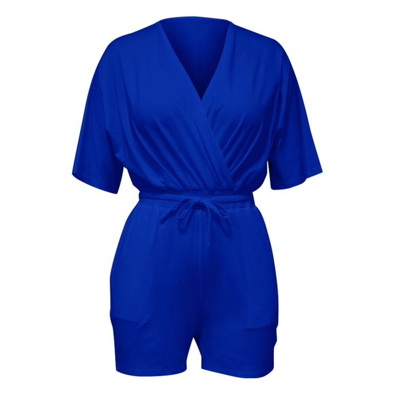 Sexy blue romper with tie waist Riley Waist Tie Romper - Navy main image 4