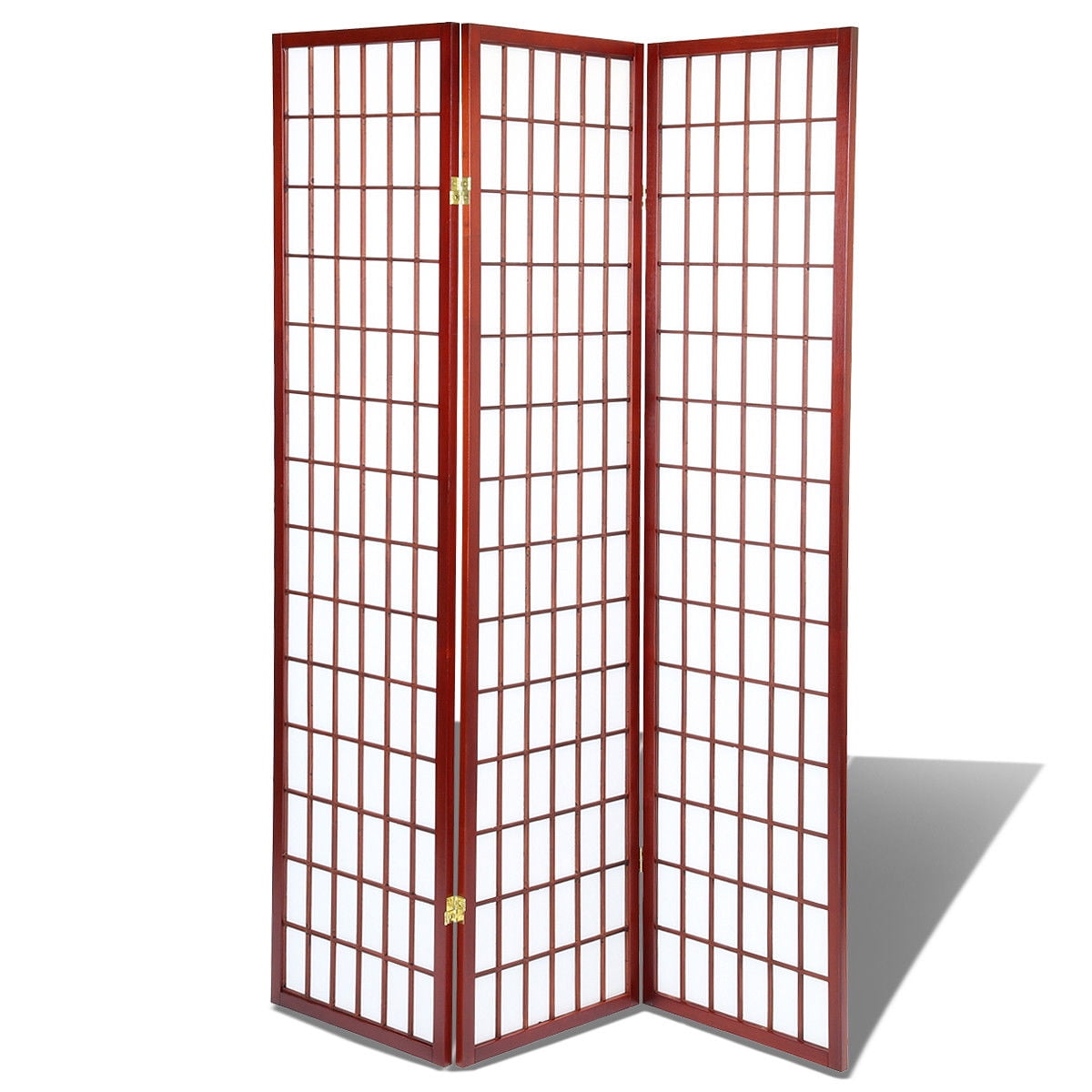 Oriental Room Divider Hardood Shoji Screen 3 Panel Cherry