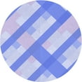 thumbnail image 1 of Ahgly Company Machine Washable Indoor Round Transitional Sky Blue Area Rugs, 3' Round, 1 of 7