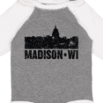 thumbnail image 4 of Inktastic Madison Skyline Grunge Boys or Girls Long Sleeve Baby Bodysuit, 4 of 5