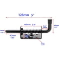 thumbnail image 4 of Qucyy 5 Inch Spring Loaded Latch Bolt, Heavy Duty Spring Loaded Latch Pin Door Lock,1/2" Pin Shed (2, Black), 4 of 5