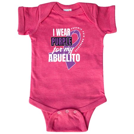 

Inktastic Chronic Pain I Wear Purple For My Abuelito Gift Baby Boy or Baby Girl Bodysuit