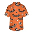 thumbnail image 4 of Domuza Mens Scrubs Top Oversized V-Neck Short Sleeve Novelty Funny Print Nursing Top Soft Comfort Elastic Working Uniform with Pockets Saffron XXL, 4 of 5