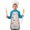 Fireman and Sign, variant on Fireman and Dalmatian Grey Pattern Teens Aprons, Adjustable Neck Strap, Toddler & Teens Aprons for Cooking & Baking, 19x23.6 Inches
