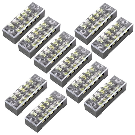 10Pcs Dual Row 5P Screw Barrier Terminal Block Strip Connector 600V 15A price history on PriceWatchPro
