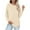 Beige, variant on Women Crew Neck Pullover Womens Sweatshirt with Pockets No Hood Womens Solid Round Neck Plus Size Top Fashionable Long Sleeved Hoodless Sweatshirt Xxl