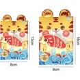 thumbnail image 3 of Sobres rojos chinos Hongbao 6 sobres de dinero de la suerte, sobres de bolsillo con patrón de tigre de dibujos animados de bolsillo rojo para bodas de Año Nuevo J Small, 3 of 3