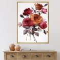 thumbnail image 2 of Designart 'Vintage Red and Orange Roses' Traditional Framed Canvas Wall Art Print, 2 of 5