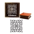 thumbnail image 1 of Printtoo Card Making Floral Pattern Square Wooden Rubber Stamp Scrap-booking-5 x 5 Inches, 1 of 2