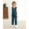 thumbnail image 7 of SANMIO Toddler Boy Suit Baby Boy Church Clothes Formal Dress Baptism Outfit Sets Shirt+Tie+Vest+Pants Kids Tuxedo 1-5T Boys Wedding Clothes, 7 of 7