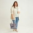 thumbnail image 4 of Vera Bradley Women's Cotton Small Vera Tote Bag Terra Cotta Rose, 4 of 4