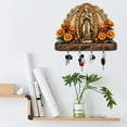 thumbnail image 2 of WUXIAB Virgin Mary Wall Key Holder,Sacred Our Lady Rustic Farmhouse Decor,4-Hook Key Organizer For Entryway,Devotional Housewarming Gift,Space-Saving Wall-Mounted Key Hooks,Multi-Room Spiritual Decor, 2 of 9