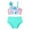 Vert Menthe, variante sur Hiiyo Bikini pour Filles Bébé Maillot de Bain Léopard une Épaule Nœud 2 Pcs