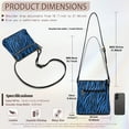 thumbnail image 7 of ZUXONGSY Blue Zebra Stripe Print Lightweight Crossbody Bags for Women Large Shoulder Purse Bag Multiple Pockets Bag Travel Bag with Adjustable Strap for Dating Shopping, 7 of 7