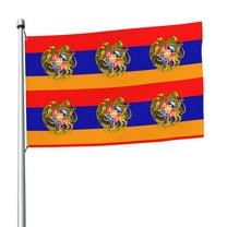 Armenian National Emblem Flag 5x8 Ft Print Vivid Color Light-Weighted Flags With Grommets