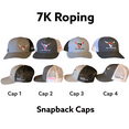 thumbnail image 2 of 7K Roping Logo Cap #4 - Heathered Charcoal Gray / White Mesh Back, 2 of 3