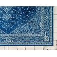 thumbnail image 3 of Unique Loom Midnight Bromley Rug Navy Blue/Ivory 8' x 10' Rectangle Medallion Shabby-Chic Perfect For Living Room Bed Room Dining Room Office, 3 of 10