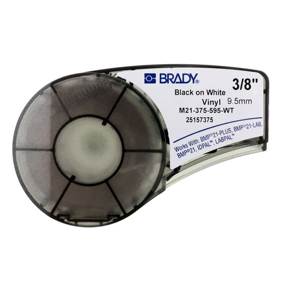 White All Weather Vinyl Labels for Brady M210 and M211, 0.375in