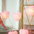 thumbnail image 5 of String Lights Heart Shaped 4.92 Feet 10 LED Indoor Outdoor for Bedroom Party Wedding Pink, 5 of 5