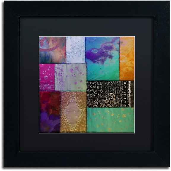 Trademark Fine Art "Afrikan Batik I" Canvas Art by Color Bakery Black Matte, Black Frame