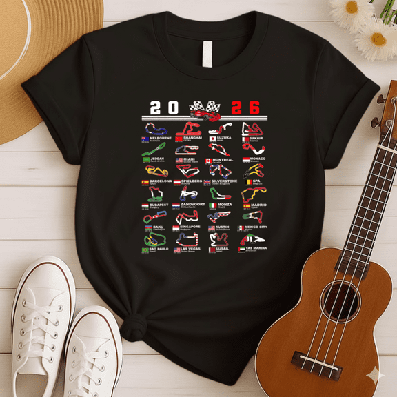 2026 Formula 1 Race Tracks T-Shirt - F1 Fan Gift T-shirt, for men & women, S-5XL