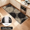 thumbnail image 5 of MeyJey Kitchen Rug 24"x71", Non Slip Washable Absorbent Runner Rug Floor Mat for Kitchen Front of Sink Laundry Hallway, Black/Beige, 5 of 9