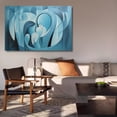 thumbnail image 6 of Abstract Art Modern Decorative Painting Blues Geometric Abstraction Framed Canvas Poster Bedroom Decor Sports Landscape Office Room Decor Gift,Frame-style,28×41inch (70×105cm), 6 of 8