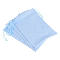 Uxcell Ski Goggle Bag, 4 Pack Microfiber Snow Goggles Case Drawstring Pouch Pale Blue