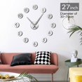 thumbnail image 2 of Circle Number Set Mirrors Surface Acrylic Simple 3D DIY Wall Clocks Classic Arabic Numerals Wall Stickers Clock For Living Room(Gold,47inch), 2 of 9