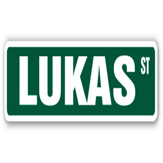 SignMission SS-836-LUKAS 36 in. Lukas Street Childrens Name Room Sign