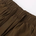 thumbnail image 5 of Men's Casual Shorts Sec Shorts Beach Wedding Men with Pockets Flashy Tie 4 8 Active Fuzzy Compression Cool for Men's Summer Fashion Thin Five Quarter Pants Solid Color Coffee L, 5 of 8