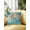 Aqua, Tan, Ivory, variant on Outdoor Pillows Waterproof, Teal Summer Palm Tree Throw Pillows with Inserts Included, Coastal Beach Tropical Botanical Vintage Indoor Outdoor Decorative Lumbar Pillow for Bed/Couch 16"x16", 1Pcs
