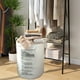 thumbnail image 4 of Cesta de ropa plegable grande con asa | Cesto para ropa sucia de tela de lino y algodón | Organizador de almacenamiento portátil y ligero para baño, dormitorio y armario, 4 of 6