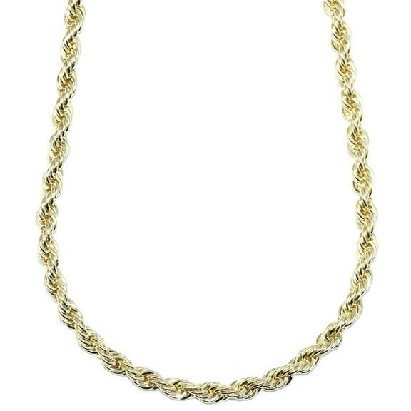 Gold Rope Chain, Dookie Chain FILLED 6mm X 24 Inches