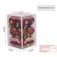 thumbnail image 2 of bolas de Navidad, decoraciones de árbol, bombillas de Navidad clásicas inastillables, decoración de coronas navideñasRojo vino1PCS, 2 of 5