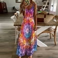 thumbnail image 3 of Kaleidoscope Mandala Colorful Floral Boho Sleeveless Dress Women's Luxury Party Dress Birthday Dresses for Women, 3 of 7