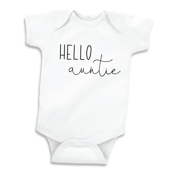 Bump and Beyond Designs Hello Auntie Pregnancy Announcement