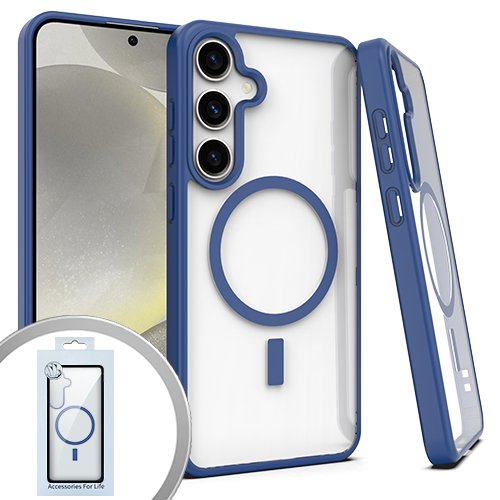 For Samsung Galaxy S24 SM-S921 Magesafe Prozkin Shockproof Hybrid Cell Phone Cover Case - Blue