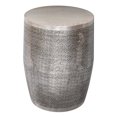 thumbnail image 2 of Johnsen 18 inch Wide Boho Web Pattern Metal Accent Table in Antique Silver Iron, Assembled, 2 of 10