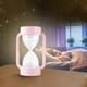 thumbnail image 4 of Lámpara de mesa de cristal con luz LED de 7 colores y reloj de arena para fiestas y oficinas. Rosado, 4 of 9
