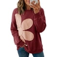 thumbnail image 2 of Womens Sweatshirt Long Sleeve Crew Neck Casual Lightweight Soft Sweatshirts Loose Pullover Tops Floral Clothes, 2 of 4