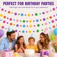 thumbnail image 3 of 5-pack Colorful Paper Garland, 65.6ft Round Confetti Paper Banner, Party Decorations for Birthday Wedding Classroom, 3 of 7