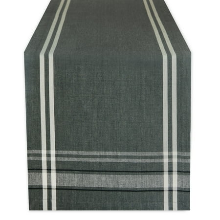

Gray Chambray French Stripe Table Runner 14x108