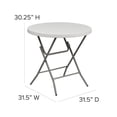 thumbnail image 4 of Flash Furniture 2.63-Foot Round Granite White Plastic Folding Table, 4 of 8