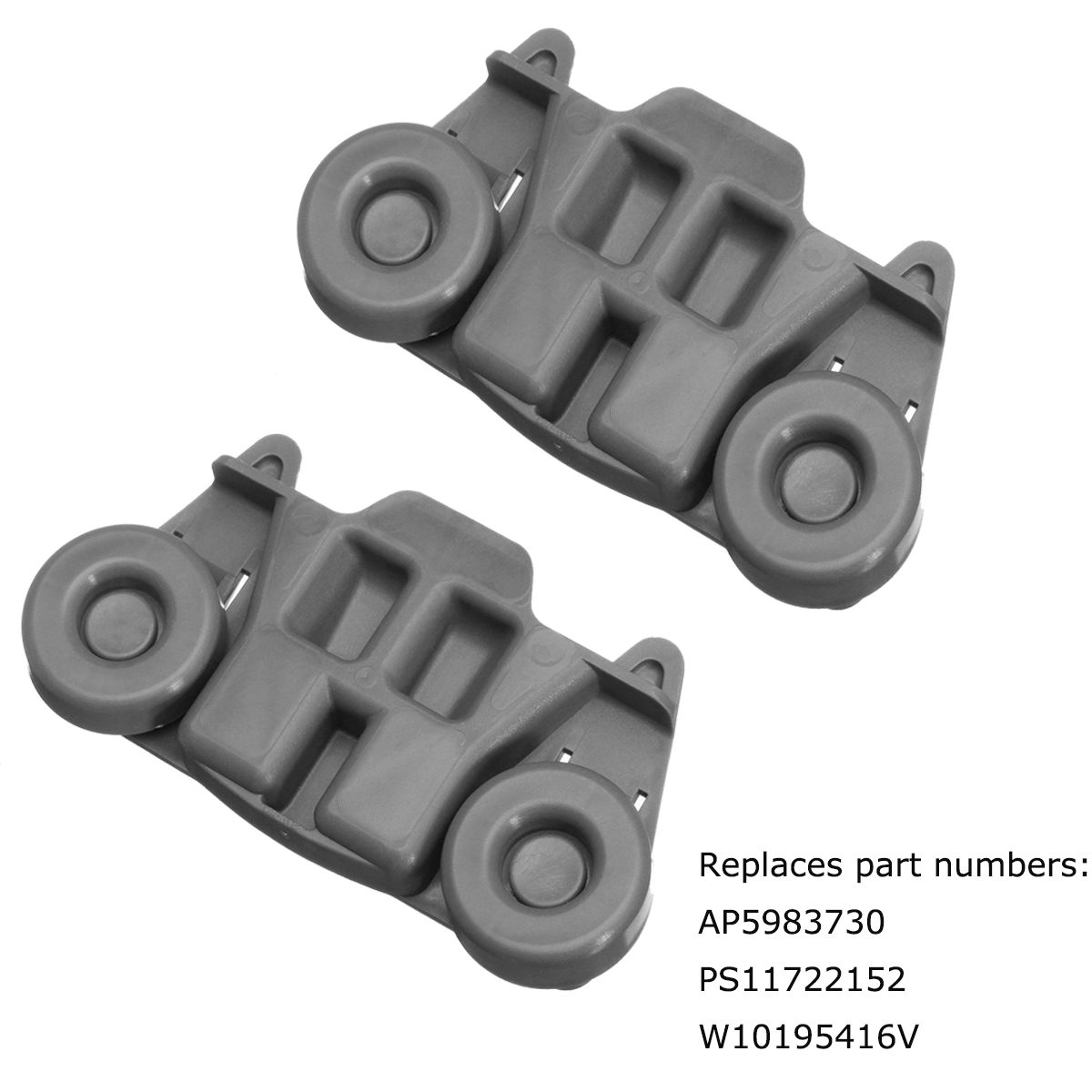 Dishwasher Wheel Assembly AP5983730 W10195416 PS11722152 for Whirlpool Sears Walmart Canada