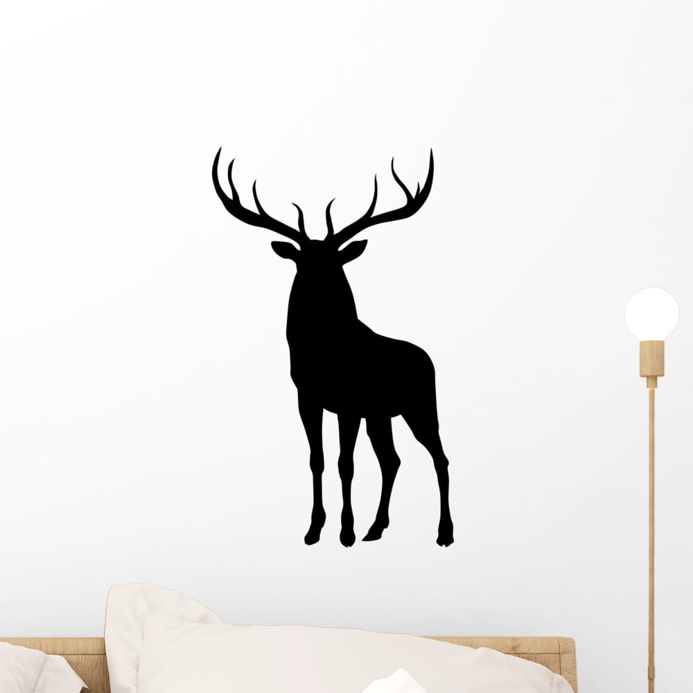 Animal 18 Two Deer SilhouetteVinyl Wall Sticker Decal 22"x22" 
