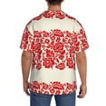 thumbnail image 3 of Kdxio Men's Hawaiian Shirt for Men Short Sleeve Shirt Flowers Red Beige Summer Casual Holiday Beach Button Down T-Shirts, 3 of 7