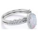 thumbnail image 3 of Anillo de bodas JeenMata 1,75 Uds ópalo de fuego Talla Ovalada vintage moissanita oro blanco 18 K plata, 3 of 6