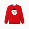 thumbnail image 2 of Sudadera/mono rojo de manga larga con Papá Noel a juego para toda la familia con parte superior navideña, 2 of 5