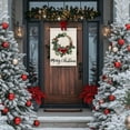 thumbnail image 5 of Merry Christmas Wreath House Flags 28x40 Double Sided Burlap, Winter Welcome Xmas Decorations Seasonal Sign Large Flag for Holiday Party Farmhouse Outdoor Yard Lawn DF616-28, 5 of 6